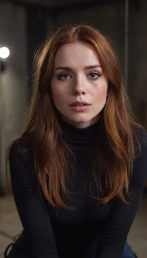 Very cute 28yo redhead girl, very beautiful and cute, very pretty, fully clothed, wearing black turtleneck and jeans, skinny face with cheekbones, very sexy, ((full body view)), in a dark basement, ((slave)), (((down on her knees))), masterpiece, ((hands tied)), ((distance view)), ((bondage)), ((8k ULTRA HD)), perfect face, ultra detailed face, young and beautiful, big, lips, crying, with, tears, <lora:Beautify-Supermodel-SDXL:1.3>, <lora:315758_training_data:1.6>, <lora:tearsXL:.8> Very cute 28yo redhead girl, very beautiful and cute, very pretty, fully clothed, wearing black turtleneck and jeans, skinny face with cheekbones, very sexy, ((full body view)), in a dark basement, ((slave)), (((down on her knees))), masterpiece, ((hands tied)), ((distance view)), ((bondage)), ((8k ULTRA HD)), perfect face, ultra detailed face, young and beautiful, big, lips, crying, with, tears, <lora:Beautify-Supermodel-SDXL:1.3>, <lora:315758_training_data:1.6>, <lora:tearsXL:.8>