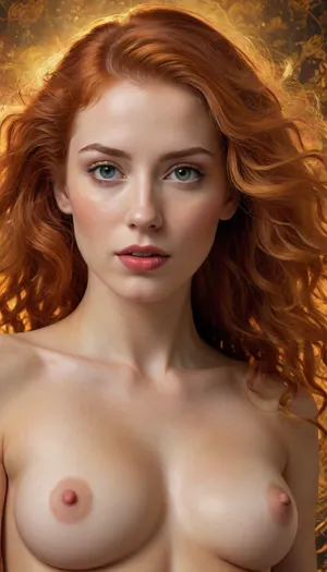 fishnet tights, official art, unity 8k wallpaper, over-detailed, beautiful and aesthetic, masterpiece, best quality, (zentangle, mandala, tangle, entanglement), (fractal art:1.3), 1girl, golden flowers, extremely detailed, dynamic perspective, the most beautiful form of chaos, elegant, brutalist design, bright colors, romanticism, James Jean, Robie Dwi Antono, Ross Tran, Francis Bacon, Michal Mraz, Adrian Geni, Petra Kortright, Gerhard Richter, Takato Yamamoto, Ashley Wood, atmospheric, (detailed smooth skin), (lean abs:1.3), (golden glow:1.2), (red-haired, (golden curls:1):1.4), (golden curls:1.3), (huge round breasts:.8), perfect face, realistic, huge natural breasts, perfect tits, perfect body, beautiful, pronounced feminine facial features, perfect ass, healthy skin tone, fair skin, perfect teeth, perfect eyes, matching eyes, detailed eyes, very detailed iris, long eyelashes, big realistic lips, full lips, sweet smile, perfect mouth, detailed face, ((cute tall tall tall face)), symmetrical face, pleasure face, pleasure emotion, cute tall tall tall doll face, detailed hairstyle, healthy hair, bright hair, very long hair perfect lively eyes, flawless tongue, bright eyes, penetrating gaze