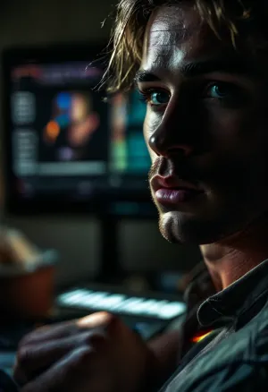 (perfect rendering of a gay pornographic film on the laptop display:1.7), <lora:MJ52:2>, <lora:BUT_SDXL_SHS:2>, <lora:style_lora_realis:2>, <lora:attractive_notrigger:2>, <lora:dark:.1>