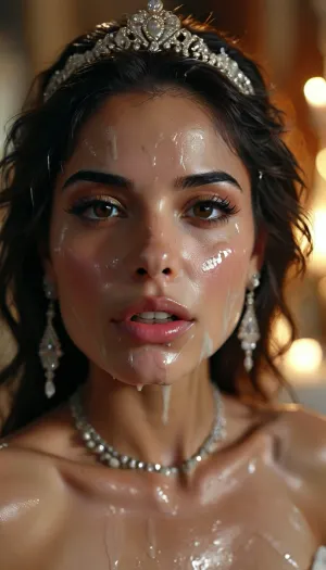 30 year old female bahranian queen, covered in thick white realistic cum, sexy expression, woman, cum, on, face, <lora:MJ52:.3>, <lora:BUT_SDXL_SHS:1.3>, <lora:add-detail-xl:.7>, <lora:CinematicStyle_v1:2>, <lora:JustCum:1.5>