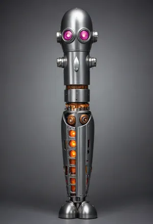gay robot with penis, (perfect penis design made of steel:1.8), <lora:Simon_Stalenhag_LFTL_SDXL:.8>