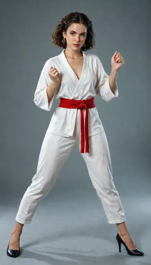 FILM PHOTOGRAPHY STYLE, The cartoon character Jimmy Neutron, the daughter of Professor Finbar Kalamitus, a super spy, knows 112 martial arts, full body view, high heels, big tits, <lora:detailed_notrigger:2>, <lora:add-detail-xl:.8>, <lora:LCMTurboMix_Euler_A_fix:.8>, <lora:677862_training_data:.8>