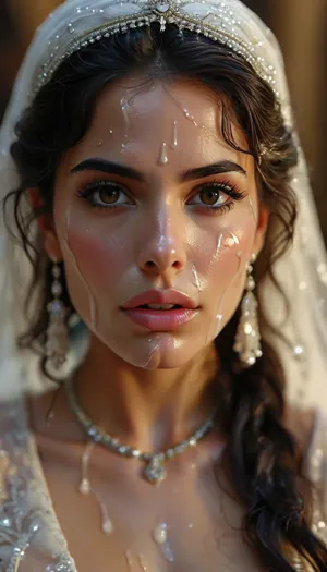 30 year old female bahranian queen, covered in thick white realistic cum, sexy expression, woman, cum, on, face, <lora:MJ52:.1>, <lora:BUT_SDXL_SHS:2>, <lora:add-detail-xl:1.4>, <lora:CinematicStyle_v1:.6>, <lora:JustCum:1.5>