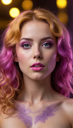 fishnet tights, official art, unity 8k wallpaper, over-detailed, beautiful and aesthetic, masterpiece, best quality, (zentangle, mandala, tangle, entanglement), (fractal art:1.3), 1girl, golden flowers, extremely detailed, dynamic perspective, the most beautiful form of chaos, elegant, brutalist design, bright colors, romanticism, James Jean, Robie Dwi Antono, Ross Tran, Francis Bacon, Michal Mraz, Adrian Geni, Petra Kortright, Gerhard Richter, Takato Yamamoto, Ashley Wood, atmospheric, (detailed smooth skin), (lean abs:1.3), (golden glow:1.2), (neon purple-haired, (golden curls:1):1.4), (golden curls:1.3), (huge round breasts:.8), perfect face, realistic, small natural breasts, perfect tits, perfect body, beautiful, pronounced feminine facial features, perfect ass, healthy skin tone, fair skin, perfect teeth, perfect eyes, matching eyes, detailed eyes, very detailed iris, long eyelashes, big realistic lips, full lips, sweet smile, perfect mouth, detailed face, ((cute tall tall tall face)), symmetrical face, pleasure face, pleasure emotion, cute tall tall tall doll face, detailed hairstyle, healthy hair, bright pink hair, very long hair perfect lively eyes, flawless tongue, bright eyes, penetrating gaze