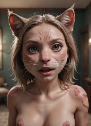 dred vi, <lora:lactation_XL_0_:2>, <lora:Modern_MakeUp_XL_v0_1:1.6>, <lora:Art_Of_Lips_PONY_XL_By_UOC:1.1>, <lora:Realistic_Feline_Hybrids:.6>