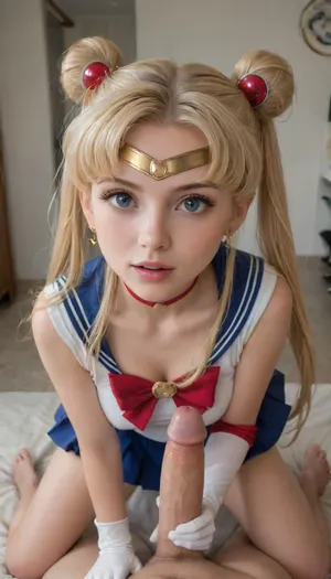 18 years blond girl in livingroom, Cosplay Sailor moon., moon_a_xl, double, bun, twintails, long, twin, tails, blonde, parted, bangs, circlet, jewelry, earrings, choker, sailor, senshi, uniform, red, bow, white, gloves, elbow, blue, skirt, <lora:セーラームーン Sailor Moon  (Pretty Soldier Sailor Moon)_XL:.8>, wxpippper, <lora:piperXL:.8>, orgasmic face, She is riding on daddys cock. Flirting orgasmic face, skirtlift, <lora:skirtlift_xl:.8>, dggy, girl, pov, penis, <lora:dggy:.8>