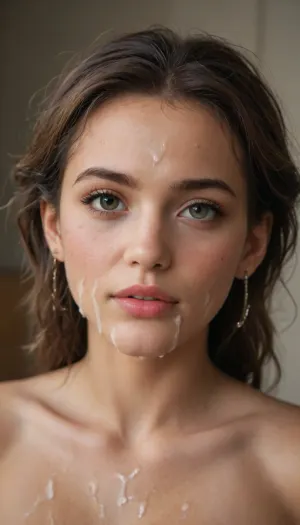 masterpiece, best quality, bukkake, upper body, young Latina woman, highly detailed, epic, gorgeous, film grain, <lora:MS_Real_XL_Bukkake:1.3>