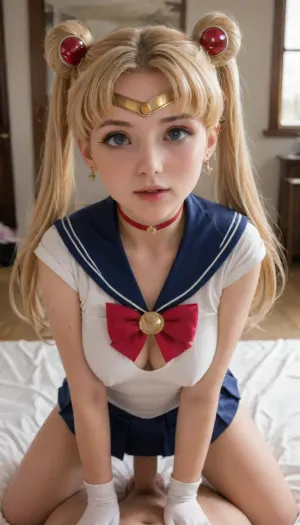 18 years blond girl in livingroom, Cosplay Sailor moon., moon_a_xl, double, bun, twintails, long, twin, tails, blonde, parted, bangs, circlet, jewelry, earrings, choker, sailor, senshi, uniform, red, bow, white, gloves, elbow, blue, skirt, <lora:セーラームーン Sailor Moon  (Pretty Soldier Sailor Moon)_XL:.8>, wxpippper, <lora:piperXL:.8>, flashing tits, orgasmic face, daddy fuck her Doggystyle, most orgasmic face, skirtlift, <lora:skirtlift_xl:.8>, dggy, girl, pov, penis, <lora:dggy:.8>, <lora:Wet_Makeup__Runny_Mascara-000006:.8>