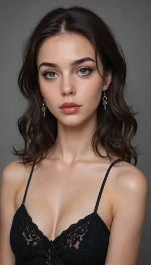 In a hauntingly poetic style, the sepia-toned pinhole macro image depicts an alluring vintage-style vampire that exudes regal charm. The main subject is a mesmerizing vampire depicted in exquisite detail. Reminiscent of a bygone era, this captivating image showcases the timeless elegance of the vampire with her cascading raven-black curls adorned with antique jeweled hairpins. Her porcelain complexion, mottled with fine veins, glows with a soft radiance, and her piercing sapphire eyes., fflix-geisha, <lora:Fflix-Geisha:2>