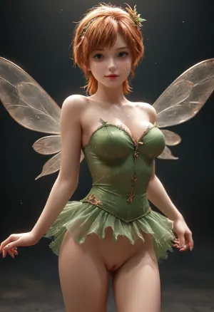 Illustration in classic Disney animation style, showing Tinker Bell and Peter Pan floating together over Neverland at night.
Tinker Bell shines with a soft golden aura, translucent wings shimmering, sweet and confident expression, large breasts, tight clothes, low-cut outfit, exposed vulva. Peter Pan watches with an enchanted smile and a look of admiration.
Magical and romantic atmosphere, firefly light, twinkling stars, fairy dust particles in the air., (torn clothes), (pussy on display), Traditional Disney animation style, vibrant colors, clean lines, soft lighting, fantasy atmosphere, innocence and charm, cinematic composition, high quality, ultra-detailed, 4k., face_refiner, rpgpixie, <lora:RPGPixieXL:.8>, <lora:detailed_notrigger:.8>, nail, <lora:nail_SDXL-000005:.8>, bukkake, cum, <lora:MS_Real_XL_Bukkake:.8>