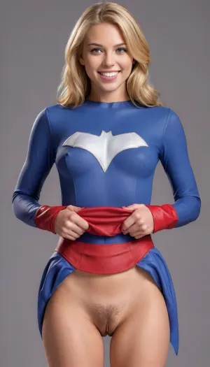 ((A pure-hearted, popular Amsterdammers idol, just 18 years old, with the beauty and natural idol-like qualities of a white woman, is selected to play the role of a novice superhero of love and justice, and takes on a shocking nude photoshoot. Her innocent naked body in the superhero suit is very erotic. The popular idol with an innocent expression has never shown her pussy to a man, and of course she has never shaved her hairy pussy. Even during the shoot, she could not hide her embarrassment at having her pussy and hairy pubic hair exposed, and her smiling face was precisely scanned, and the moment when her emotional expression was at its best was faithfully captured in the pin-up poster:2)), ((A 3D ultra-high-performance, high-sensitivity handheld scanner specially designed to measure the female body was used. This allows the female body to be captured in detail from the front, head to knees, in ultra-high resolution of 8K:2)), ((Her charm unique to a Caucasian woman and her shining golden blonde hair, tied back with a hairband, skillfully create a very ladylike and innocent aura:2)), ((Her beautiful and mysterious pale, clear blue eyes, gentle smile, high and beautiful nose, and beautiful lips:2)), ((The ideal normal shape and position of each tooth creates a beautiful alignment, and the 3D ultra-high performance, highly sensitive handheld scanner precisely scans it and reflects it in the image as it is:3)), ((Tall but not too skinny, like a female volleyball player, voluptuous but not overweight. A well-balanced, feminine and attractive figure:2)), ((The female superhero semi-full bodysuit fits the female body beautifully, so the outline of the pussy crack is very erotic and suitable for a pure and innocent woman:2)), ((The beautiful purity of the superhero is natural beauty, and the outline of the pussy crack that is perfectly closed between the plump labia majora limited to the crotch:2)), ((A beautiful superhero with the charm of a natural idol:2)), ((The normal shape of a beautiful woman's fingers, including her wrist, is depicted very perfectly:2)), ((The realistic photography effect of the contours makes the contours sharp but not cold, exuding a gentle, feminine warmth. The focus is on the subject, and the depth creates a wonderful three-dimensional perspective, creating a rich and vivid background:2)), ((She is loving, kind-hearted, very pure and innocent, but due to the story structure of this drama, she is always captured and humiliated by the enemy, and then there are actual sex scenes with her, which is why this superhero drama is so popular:2)), Playboy magazine, 1960s, 1970s, 1980s, 1990s, 2000s, upskirt, 80s porn magazines, figure skating, leotard, ice skating, skating rink, ShineCurve_Apparel, bodysuit, one piece swimsuit, leggings, transparent, Playboy, f1guresk8ing, <lora:ShineCurve_Apparel-000009:.8>, <lora:playboy_cover_SDXL_v1:.3>, <lora:skirtlift_xl:.5>, <lora:Figure_Skater:.5>, <lora:80spmagxl_v1-000002:.9>