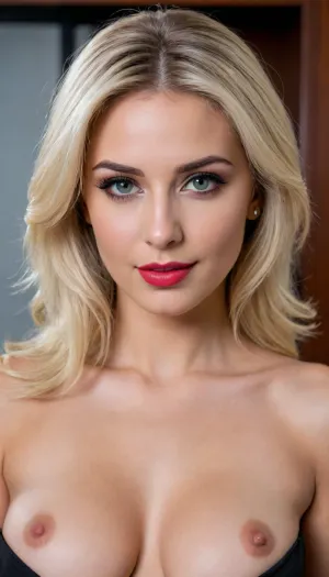 seductive female, goddnes model, seductive elite sorority-model white hairs girl, female seductive secretary, beautiful gentle make-up, saggy tits, 25 y.o., boss office cabinet background, secretary outfit, presenting saggy tits, tall, (beautiful seductive model woman:1.6), (sexy hair), (elegant hairstyle), beautiful eyes, look at me, sexy lips, beautiful skinny face, beautiful girl, seductive smile, cleavage, alluring yet dangerous, close up viev, dark sapphic glamour, flat chested, look attt my eyes, dramatic lighting., close_up_detailed_shot_of1, c4r4, <lora:close_up_detailed_shot_of1:1.2>, <lora:Cara_Brett:.8>, m1k4yl4, <lora:Mikayla_Demaiter:.8>, pum4sw3d3, <lora:Puma__Swede:.8>