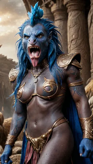 A beautiful woman in an iconic fantasy sci-fi cosplay, standing in a golden desert with soft dunes under a cloudy sky, Sunset, wearing a detailed metallic gold and olive-green bikini armor inspired by Slave Leia from Star Wars, adorned with intricate accessories like a gold arm cuff, ornate choker with chains, and hip ornaments, flowing burgundy fabric draped from her hips, long intricately braided brown hair with golden hairpieces, natural but glam makeup, cinematic lighting, high-detail, sharp focus, cosplay photography, regal and commanding pose, le_ia, braid, ponytail, slave, leia, costume, double, bun, hairstyle, she, is, wearing, white, gown, smiling, hyper natural sagging breasts, ((perfect fingers, perfect skin, maigre, musclé)), ultraHDR, 4k, 8k, quality, jpeg artifacts, ((Drizzt Do'Urden:1.32), drow warrior, (dark night blue skin:1.82), tall, angry, muscular, strong, (wearing Drizzt Do'Urdens armor, magical scimitars, Twinkle and Icingdeath, a bow Taulmaril on his back, daggers, signature Piwafwi cloak with lion fur pelt, dungeons and dragons inspired chainmail), purplish blue skin, black and purple hair, Dark, drow Warrior, Drow, tattooed, scarred, purple eyes, uberfit, blue skin, bloody, blood spatter, Elf, Warrior), Realism_Quality_2xx_By_Stable_Yogi, score_9, score_8_up, score_7_up, ((very handsome femal elf face:1.3)), (((extremely ultra detailed face:1.3))), perfect fingers and hands, break, female drow elf barbarian, (blue skin:1.24), tall, angry, busty, curvy, thin waist, big boobs, big butt, slim, fit, vitiligo, strong, fur pelt armor, dungeons and dragons, purplish blue skin, black and purple hair, Dark, Elf, Warrior, Drow, tattooed, scarred, cock in mouth, (brutal face fuck), Blowjob, (tears in eyes:1.5), (running makeup), (cum drips from nose:1.3), (cum drips from mouth:1.3), ultra hd, photorealistic, gigantic lion cock in mouth, ((giganticlion cock in mouth:1.6)), (man is choking woman from behind:1.4), ((hogtied, bound with large chains to a torture table:1.12)), zavy-brbrn, gangbang, double anal penetration, anal spitroast, groupsex, deepthroat, (full body view:1.4), (extreme size difference:1.6), (ultra realistic), (maximum quality), (high resolution), (extreme detail), (ultra realism), UHD, super high quality, highly detailed, high resolution, perfect lighting, natural lighting, Uber realistic, ultra detailed, masterpiece, 35mm photograph, film, professional, hdr, photographic, ultra realistic, ultra high details, back light, (dynamic pose), (dynamic angle), (random angle), (random pose), (dynamic view), (random view), best quality, volumetric lighting, golden hour lighting, dramatic shadows, rich details, nature-inspired color palette, (((very handsome elf face:1.3))), real life, RAW photo, subject, 8k uhd, soft lighting, high quality, perfect fingers, (extreme size difference:1.1), <lora:leia - le_ia sdxl:2>, <lora:Dark_Elf_Warrior:2>, <lora:Drow:2>, <lora:LCMTurboMix_Euler_A_fix:2>, <lora:zavy-brbrn-sdxl:2>