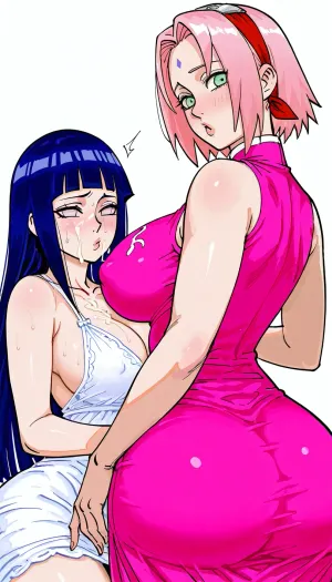 score_9, score_8_up, score_7_up, score_6_up, Naruto characters, (2girls), (Hyuuga hinata and Haruno Sakura), (Hinata Hyuuga, big ass, big boobs, long hair, blue hair, white eyes, white dress), (Haruno Sakura, slim ass, small boobs, short hair, green eyes, pink hair, pink dress), lesbian sex, baalbuddy art, facial, cum, on, face, breasts, stomach, covered, in, perfect, <lora:Facials:1>