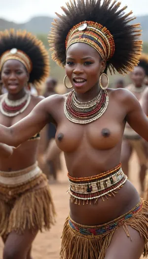 Zulu women dancing