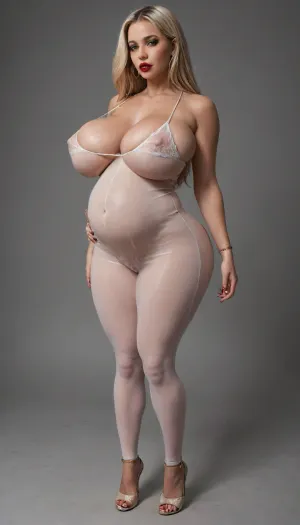 very tall slim thick, pregnant, very thick thighs, bimbo looking woman, huge masive fake boobs, massive breast implants, big fake red lips, full front body image, large, boobs, tits, preggo, h41ry, huge, breasts, massive, <lora:bombshell_v2:1.1>, <lora:preggoXL_v0.1a:1.5>, <lora:milkers_v2:1.4>, <lora:h41ry:1.4>, <lora:SDXL_MassiveCowsLoRA_v1:1.4>