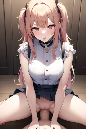 1girl, strawberry blond hair, flat, looking viewer, (grab_fellatio, 1boy, hetero, penis, pov, oral, fellatio, hand, on, another's, head, irrumatio, trembling, deepthroat:1.1), <lora:Grab_Fellatio_v1:1>
