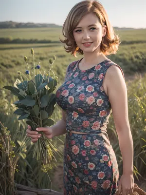 The Soviet woman was dressed in a classic 1970s bob, her hair was styled in a classic 1970s bob, and she had the perfect lighting behind her. She smiled for the camera with full lips and bright blue eyes. Her skin was