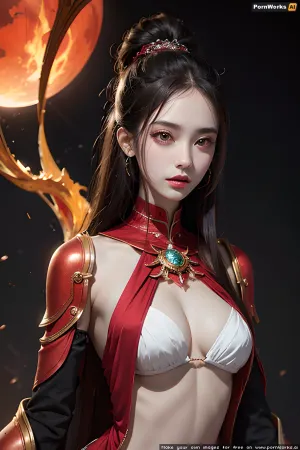 Artificial Intelligence Creates Stunning Pornographic Picture with 18-Year-Old Magma Girl's Body and Waist, Best Quality, Ultra-Detailed, and 8K Wallpaper