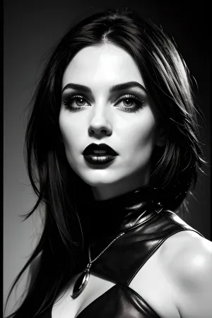 The woman, a goth vampire pop art enthusiast, was taking a picture of herself in front of her computer when she heard a knock at the door. It was her neighbor, who had come to borrow some sugar. She quickly covered herself with