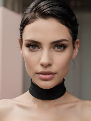L'AI ha generato un'immagine dettagliata di un bellissimo background di stazione ferroviaria tedesca con occhi perfetti, pupille ampie e sopracciglia perfette. La ragazza ha i capelli lunghi e le dita perfette. Indossa un vestito da top model nudo con occhi simmetrici, pupille ampie,