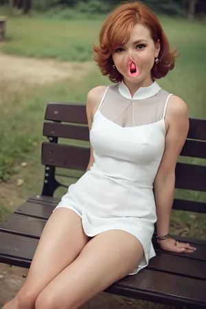 一个女人通过她的手机浏览 并看到一张照片 一个男人,他的脸覆盖 色情文本。 她忍不住嘲笑这一切的荒谬