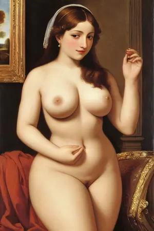La Venere di Tiziano di Urbino è un dipinto rinascimentale che raffigura una giovane donna nuda che reclina su un divano o un letto con la mano destra che tiene una pittura ad olio del suo corpo voluttuoso. La carne della donna è resa in sottili gradazioni di