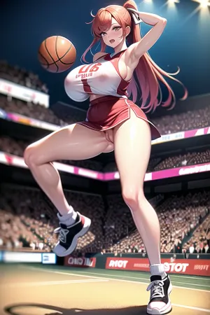 Eine Frau hat versehentlich ihre Muschi beim Basketball exponiert, was zu einem Ritus des Lachens und der Kacheln führte