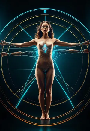 La imagen porno generada por AI de una mujer Vitruviana era de alta calidad