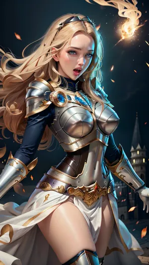 Luna, a young girl with a passion for magic, set out on a journey to create her own masterpiece. She used the ancient armor of the ancient warriors as inspiration and spent hours creating an image that would be remembered for centuries. After many days of