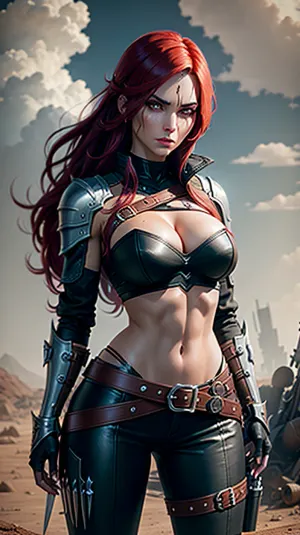 La mujer estaba frente a la artista, su cara en blanco y en serio mientras miraba a la artista, que estaba trabajando con detenimiento en su última obra maestra. Su expresión era seria mientras miraba a la artista, mostrando su chaqueta y midrif