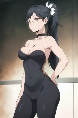 清子用她信任的富士电影X-T5相机为一张照片摆上姿势,用紧身黑色的裙子展示她的长腿和露骨乳房. 她对Pussy Outfit拍摄的每一张照片都有信心