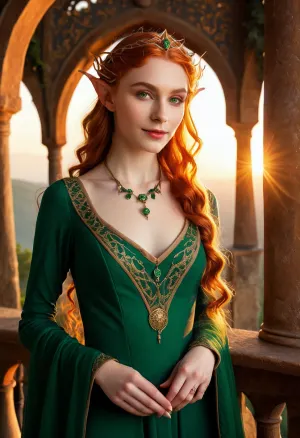 Lilith, uma menina de 18 anos de idade com cabelos longos curly ginger e olhos verdes, olhou para uma bola de cristal enquanto ela segurava uma varinha feita de ouro. Ela estava vestindo um vestido vermelho bonito que abraçava suas curvas e mostrou