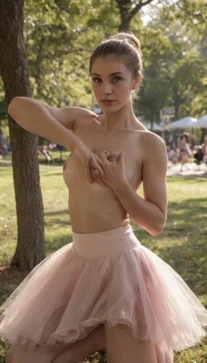 A ballerina-turned-stripper ने अपने नृत्य चालों और नग्न शरीर को दर्शाया, झुकना और सभी को देखने के लिए अपने निजी हिस्सों को दिखाना