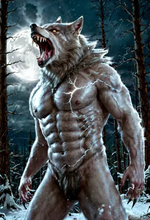 The girl was walking through the forest when she saw a glowing figure with glowing eyes and sharp fangs. It was an AI-generated creature from a horror game, but it looked so real that she couldn't help but feel scared