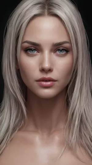 Angel face, wild sexy girl on vantablack color background, sweden beautiful fitnes girl, 35 y.o. age, nordic platinum blonde, pump perfect lips, hot experienced pornstar, perfect epic realistic eyebrow, beautiful simmetrical eyes, accurate nose, sexy cheekbones, sexy evening makeup, perfect face, epic naturals dark shadows, realistic natural grey-green eyes color, all body proportions are respected, epic photorealistic eyes, miniature body, wide eyes, background darkness, minimal glare, realistic colors, epic photo realistic shadows, epic photo realistic skin pore face, epic photo realistic skin pore body, epic realistic skin of the body, epic photo realistic skin of the face, epic realistic iris of the eyes correct round form, nude, clear skin, epic realistic eye shape, epic realistic and clear neck, epic photorealistic nipples, epic realistic big perfect breasts, epic realistic nipple surface, more dark rich violet lipstick, epic realistic dark hair roots, pale stelee-blue hair, epic realistic lips, epic realistic hair, neat bridge of the nose, black-grey hair roots, symmetrical head of regular shape, round pupils, sweaty breasts focus, looks like a whore, epic photo realistic facial features, epic photo realism, epic photo realistic deep shading, deep Vantablack color background, bright photo flash frontal, more rich colors, epic photo realistic photoflash in epic darkness, bright colors of skin, more rich black abyss background, naked girl, source of very bright light in front of you, look like an experienced porn star, light smile lips, close up, epic photo realistic reflections in the eyes, no teeth, flash reflection in the eye, closed lips, epic photo realistic age expression wrinkles, epic photo realistic drawing on the iris of the eyes, epic photo realistic nasolabial fold, epic photo realistic facial wrinkles on the forehead, epic photo realistic expression wrinkles in the corners of the mouth, epic photo realistic expression lines around the eyes, epic photo realistic pores on facial skin, epic realistic capillary pattern on the whites of the eyes, epic photo realistic expression lines on the eyelids, epic photo realistic facial wrinkles between the eyebrows and on the bridge of the nose, epic photo realistic expression lines on the neck, epic photo realistic popular skin pattern, epic photo realistic popular nipples pattern, epic photo realistic popular lips pattern, epic photo realistic trabeculae on the iris, epic photo realistic severe mystical wrinkles under the lower eyelids