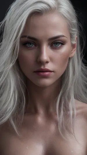 Angel face, wild sexy girl, sweden beautiful fitnes girl, nordic platinum blonde, pump perfect lips, hot experienced pornstar, perfect epic realistic eyebrow, beautiful simmetrical eyes, accurate nose, sexy cheekbones, light evening makeup, epic naturals dark shadows, realistic natural grey-green eyes color, all body proportions are respected, epic photorealistic eyes, miniature body, wide eyes, background darkness, minimal glare, epic photo realistic shadows, epic photo realistic skin pore face, epic photo realistic skin pore body, epic realistic skin of the body, epic photo realistic skin of the face, epic realistic iris of the eyes correct round form, nude, epic realistic eye shape, epic realistic and clear neck, epic realistic big perfect breasts, epic realistic nipple surface, more dark rich violet lipstick, epic realistic dark hair roots, pale stelee-blue hair, epic realistic lips, epic realistic hair, neat bridge of the nose, black-grey hair roots, symmetrical head of regular shape, round pupils, sweaty breasts focus, looks like a whore, epic photo realistic facial features, epic photo realism, epic photo realistic deep shading, Vantablack color background, bright photo flash frontal, rich colors, epic photo realistic ring photoflash in darkness, live colors of skin, more rich black abyss background, naked girl, source of very bright light in front of you, look like an experienced porn star, close up, epic photo realistic wide ring photoflash reflection in eyes, no teeth, closed lips, epic photo realistic age expression wrinkles, epic photo realistic drawing on the iris of the eyes, epic photo realistic clearly visible nasolabial fold, epic photo realistic facial wrinkles on the forehead, epic photo realistic expression wrinkles in the corners of the mouth, epic photo realistic expression lines around the eyes, epic photo realistic pores on facial skin, epic realistic capillary pattern on the whites of the eyes, epic photo realistic expression lines on the eyelids, epic photo realistic facial wrinkles between the eyebrows and on the bridge of the nose, epic photo realistic expression lines on the neck, epic photo realistic popular skin pattern, epic photo realistic popular nipples pattern, epic photo realistic popular lips pattern, epic photo realistic trabeculae on the iris, epic photo realistic severe mystical wrinkles under the lower eyelids, age 35 years old, epic realistic age wrinkles, epic realistic facial wrinkles of the nasolabial fold, epic realistic live age-related changes in facial skin, epic photo realistic live shadows, live perfect face, maximum dilated black pupils, pupils, epic photo realistic deep expression wrinkles in the corners of the lips, epic photo realistic deep expression wrinkles in the nasolabial fold, epic photo realistic deep expression wrinkles between the eyebrows, clear face skin, epic photo realistic skin texture with mimical wrinkles, epic live realistic pigmentation of skin, wide ring of light in eyes