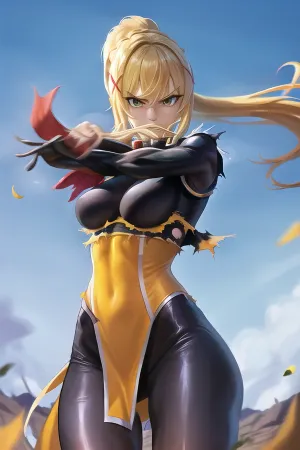 In a post-apocalyptic world, the lone cowboy stood his ground against the approaching horde of robots. With a flick of his wrist, he unleashed a powerful shot that took out several enemies at once. But as he turned