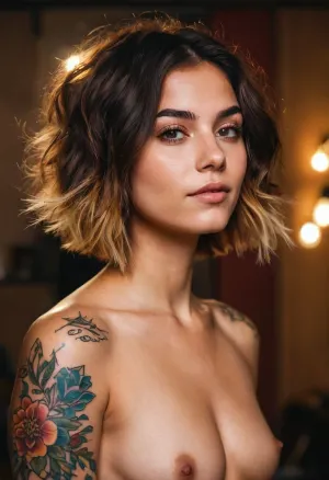 Una donna svedese-iraniana, 20yo, con una bellezza radiante e scocciata pettinatura di Bob, era entusiasta di avere il suo primo shooting da solista con il generatore di immagini porno generate dall'AI. Non poteva fare a meno di sentirsi eccitata e felice