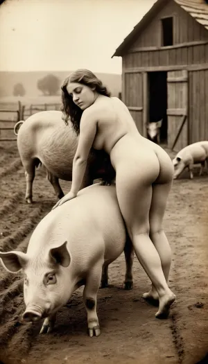 Uma mulher em um vestido preto longo e um homem vestindo uma roupa de fazenda de porco, segurando mãos em uma velha foto, tirada na década de 1890. O casal estava feliz e contente com sua vida juntos