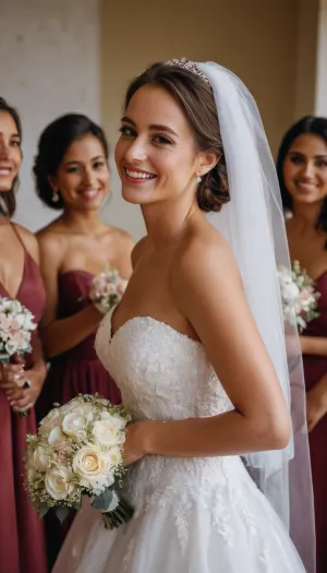 The woman was excited to get married, but she couldn't help but feel a little nervous. She had always dreamed of her perfect wedding day, and now it was finally here. As she walked down the aisle in her beautiful white gown, she couldn