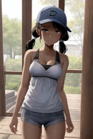 Clementine was a tall and athletic woman with a dark skin tone who loved to play baseball. She wore her hat low on her forehead to shield her eyes from the sun, but she never let it get in the way of her swing. She had