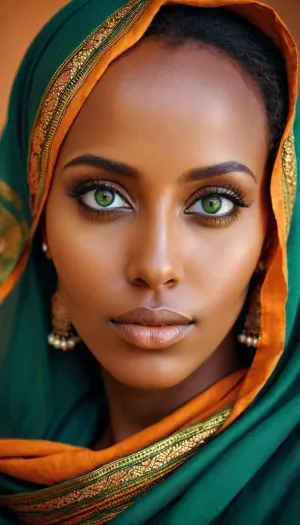Una mujer con ojos verdes oscuros y el pelo naranja se sentó frente a su computadora, escribiendo lejos. Su último proyecto fue una historia basada en imágenes sobre una mujer llamada somalí que tenía los ojos verdes más hermosos que había visto