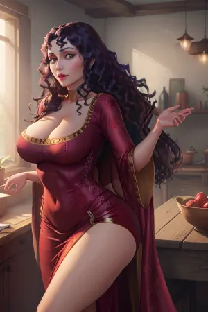 Uzun bir şekilde saç ve bir deri elbise olan bir kadın, kendi fotorealist resmini geri getiren bir ayna önünde durdu. Yardım edemedi ama vücudundan gurur duyamadı, özellikle de gerçekçi AI'nın yarattığı görüntüsü gördüğünde