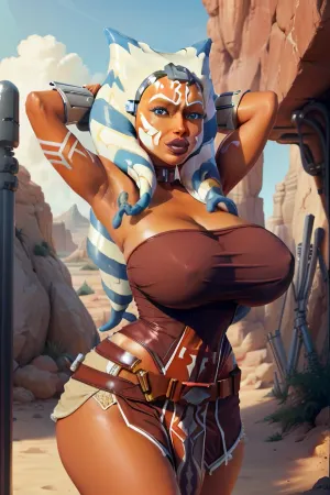 阿索卡·塔诺(英語:Ahsoka Tano)是一名女性,脸上有橙色皮肤和纹身. 她有满嘴的嘴唇 蓝眼睛和面部印记 她的无底无胸罩的乳房被她戴的腰带覆盖. 阿苏卡