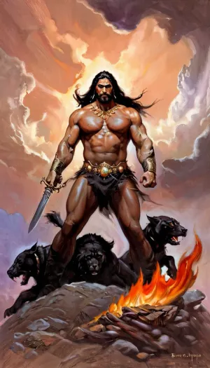 하데스, 언더 월드의 신, Boris Vallejo라는 베라드와 근육이 남자가 그의 주제에 대한 모델로 사용되기 위해 그를 이미지 창조했다. 신은 완성 된 제품 및 칭찬 된 Hades에 의해 감동했다