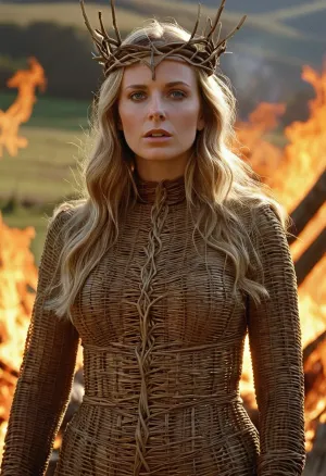 woman, the wicker man themed, willow, Sargent Neil Howie