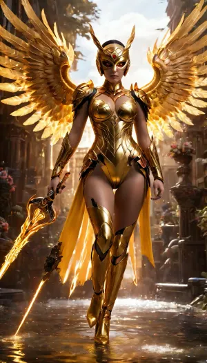 La donna con un corpo in forma stava camminando attraverso le luci della città, indossando una maschera e tenendo un'arma. Improvvisamente, vide un gufo che volava nel cielo. Ha puntato la sua arma e sparato, colpendolo centro morto. Come lei cammina
