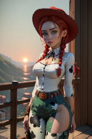 大赦国际制作了一张高分辨率的8k壁纸,上面有超详尽的4k分辨率,上面详细和复杂地描绘了两个男孩的绿色眼睛和红色头发样式。 天空是红色的浓密阴影,有多个带子