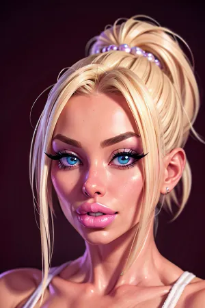 A woman with a high-quality AI generated porn picture of her face was in the mood for some bimbo action. She took out her phone and searched for a high detailed, bimbo face picture to use as inspiration. After finding one